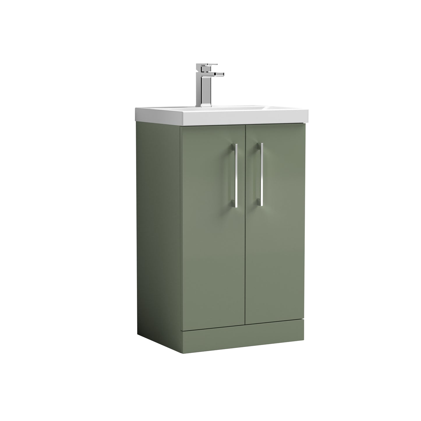 Arno 500mm Floor Standing 2-Door Vanity Unit with Mid-Edge Basin by Nuie