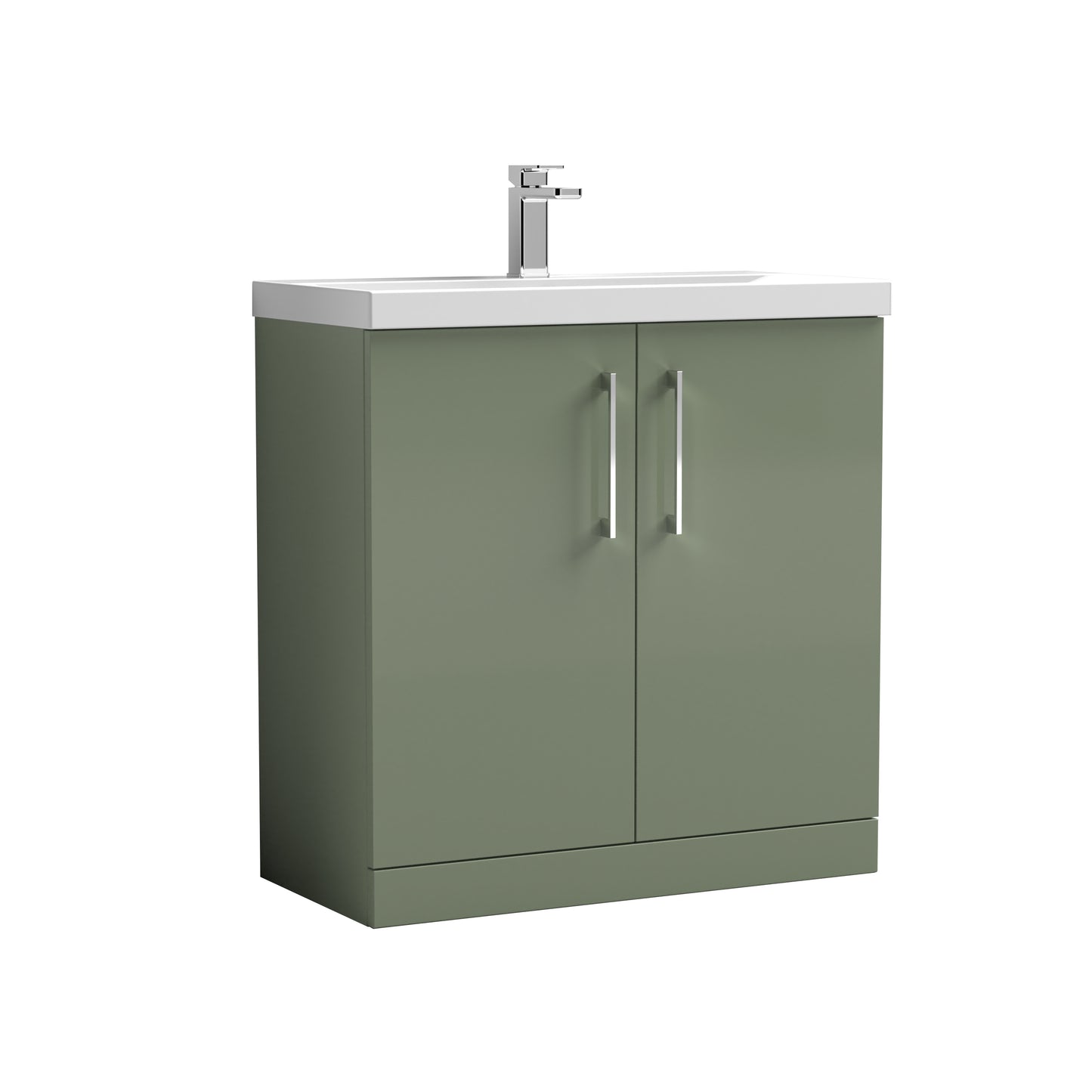 Arno 800mm Floor Standing 2-Door Vanity Unit with Thin-Edge Basin by Nuie