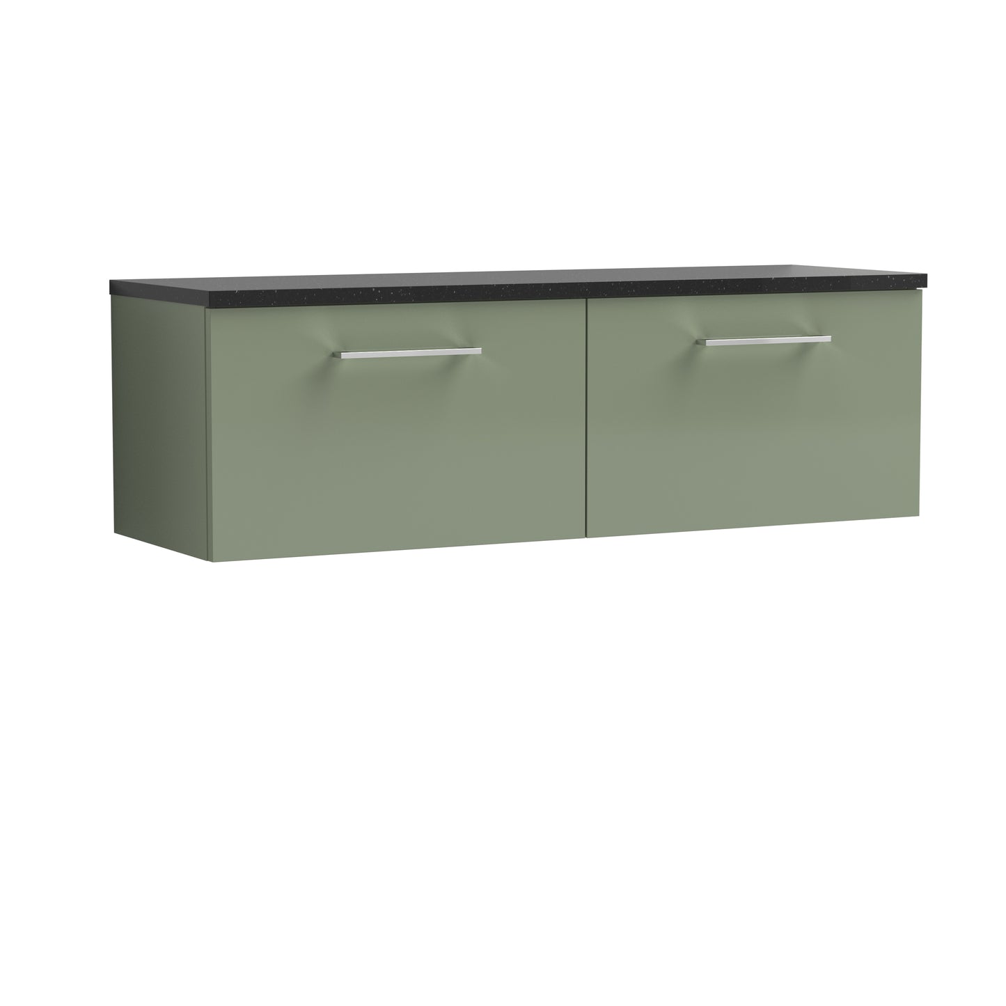 Nuie 1200mm Wall Hung 2-Drawer Vanity Unit With Laminate Worktop