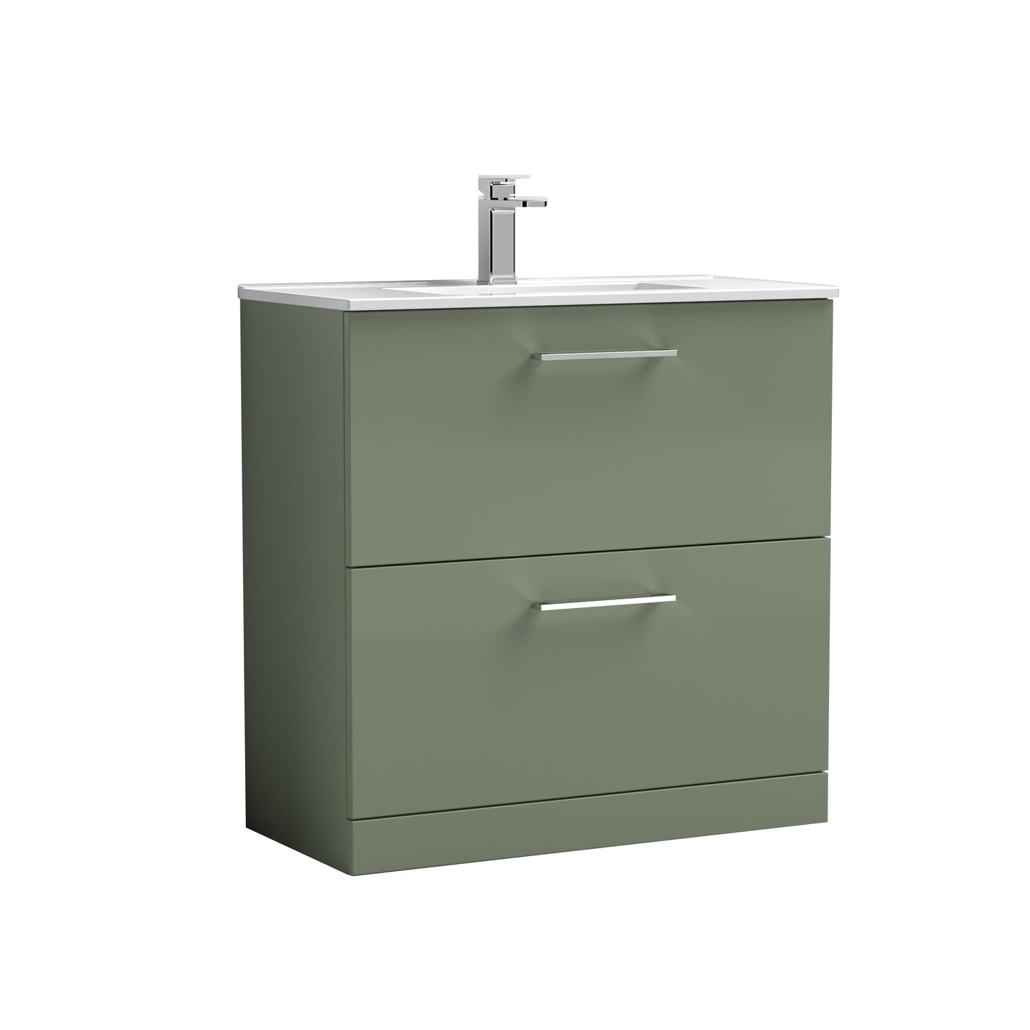 Arno 800mm 2-Drawer Floor Standing Vanity Unit with Minimalist Basin by Nuie