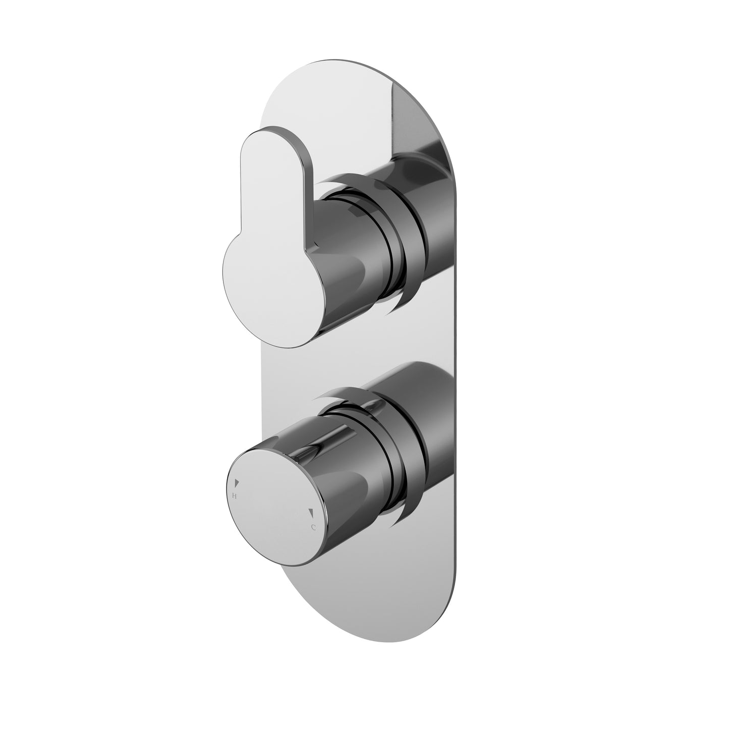 Arvan Twin Thermostatic Valve With Diverter by Nuie