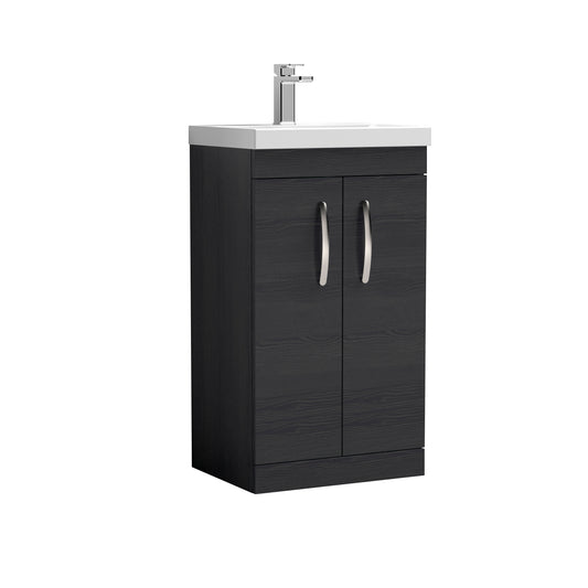 Athena 500mm Floor Standing 2 Door Vanity Unit with Mid-Edge Basin by Nuie