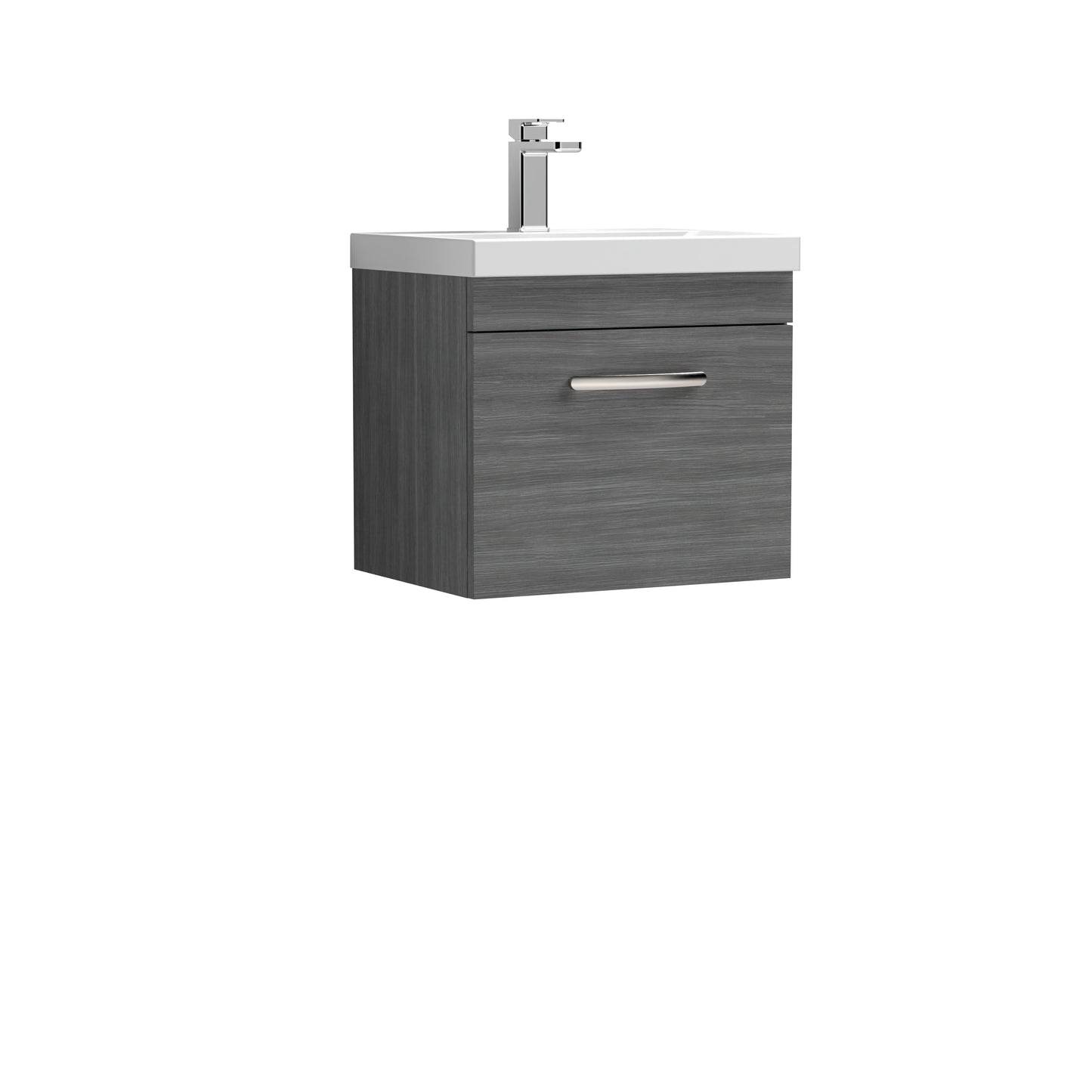 Athena 500mm Wall Hung Single Drawer Vanity Unit with Thin-Edge Basin by Nuie