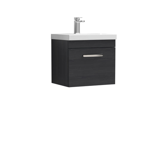 Athena 500mm Wall Hung Single Drawer Vanity Unit with Mid-Edge Basin by Nuie