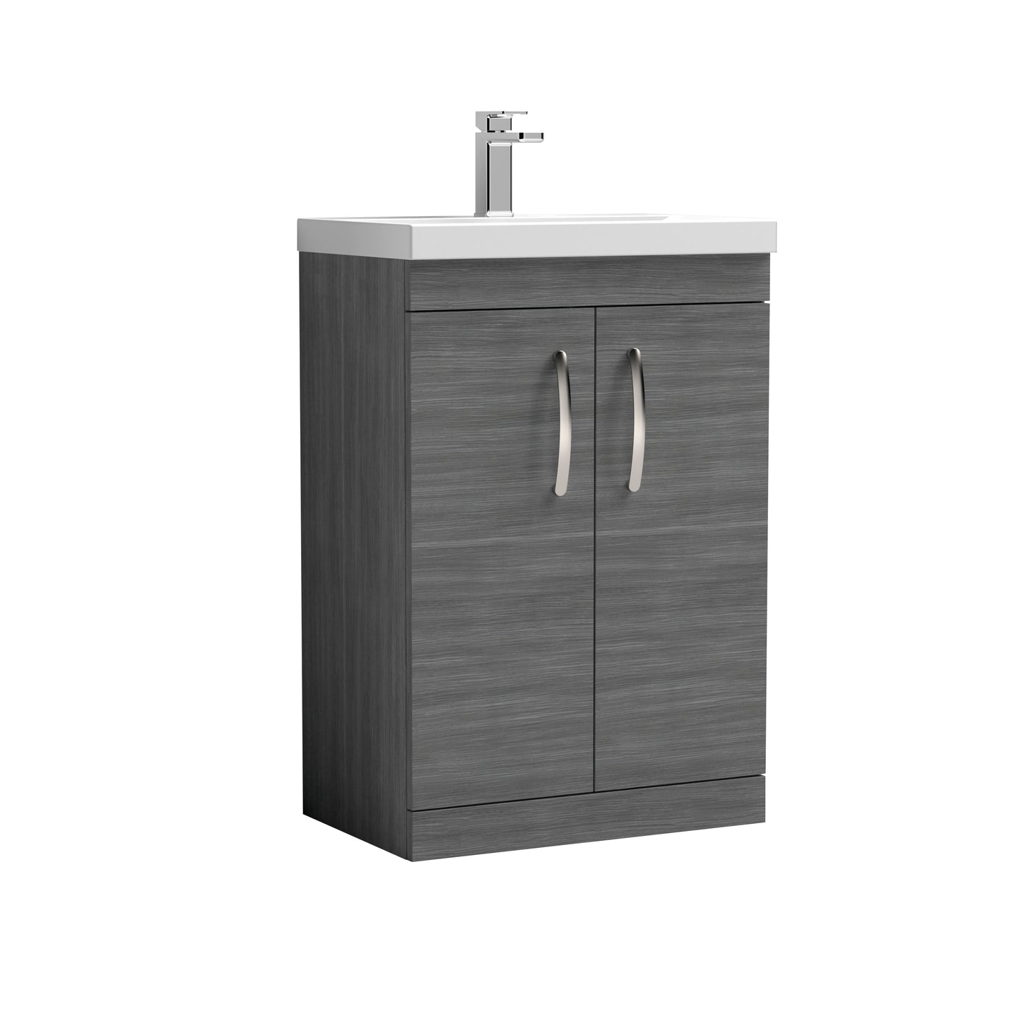 Athena 600mm Floor Standing Vanity Unit with Mid-Edge Basin by Nuie