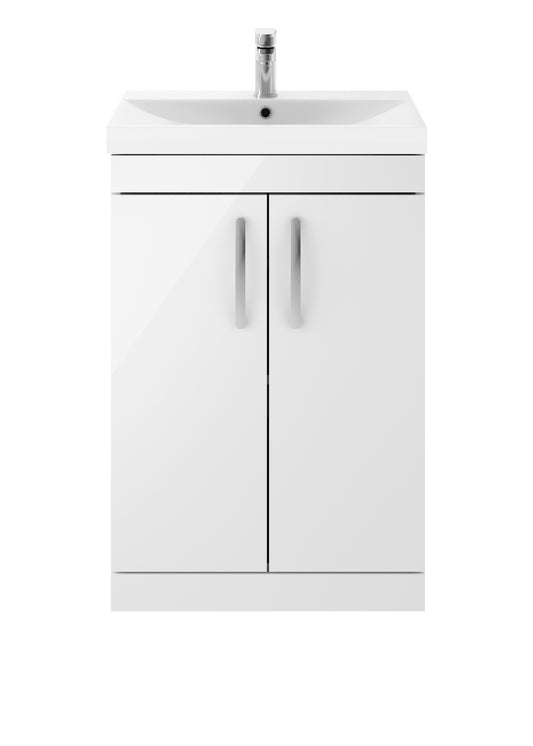Athena Floor Standing 2 Door Vanity With Thin-Edge 1 Tap Hole Basin 600mm