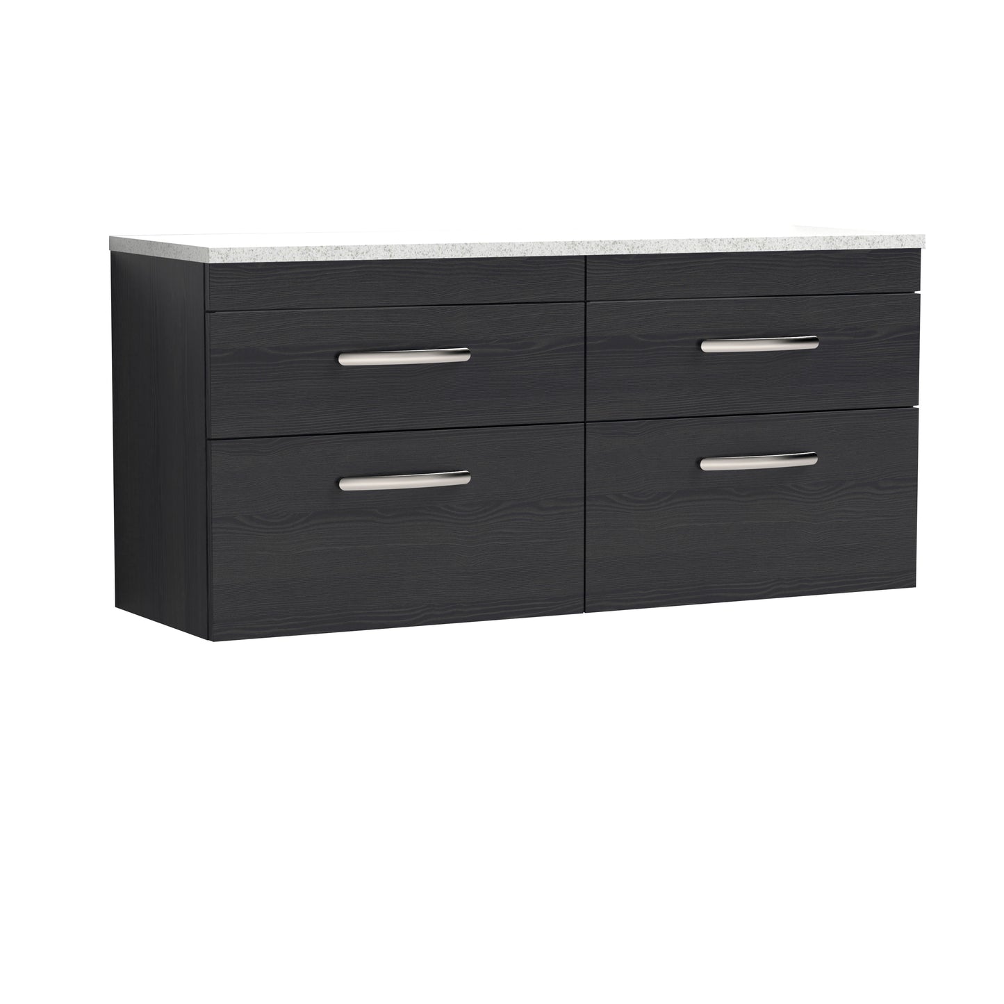 Nuie Athena 1200mm Wall Hung 4-Drawer Vanity Unit With Laminate Worktop