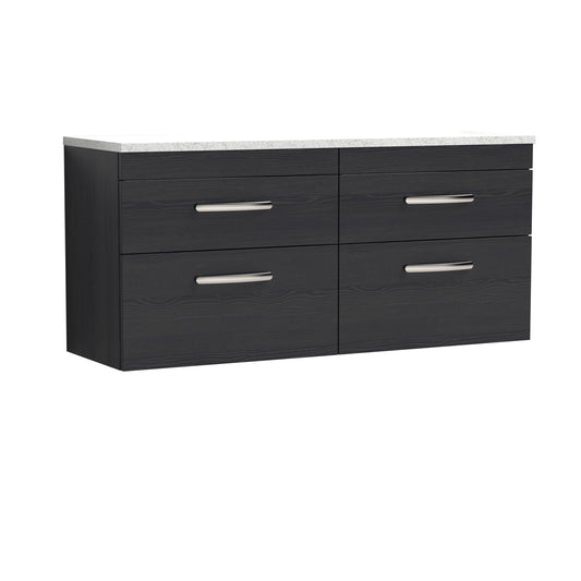 Nuie Athena 1200mm Wall Hung 4-Drawer Vanity Unit With Laminate Worktop