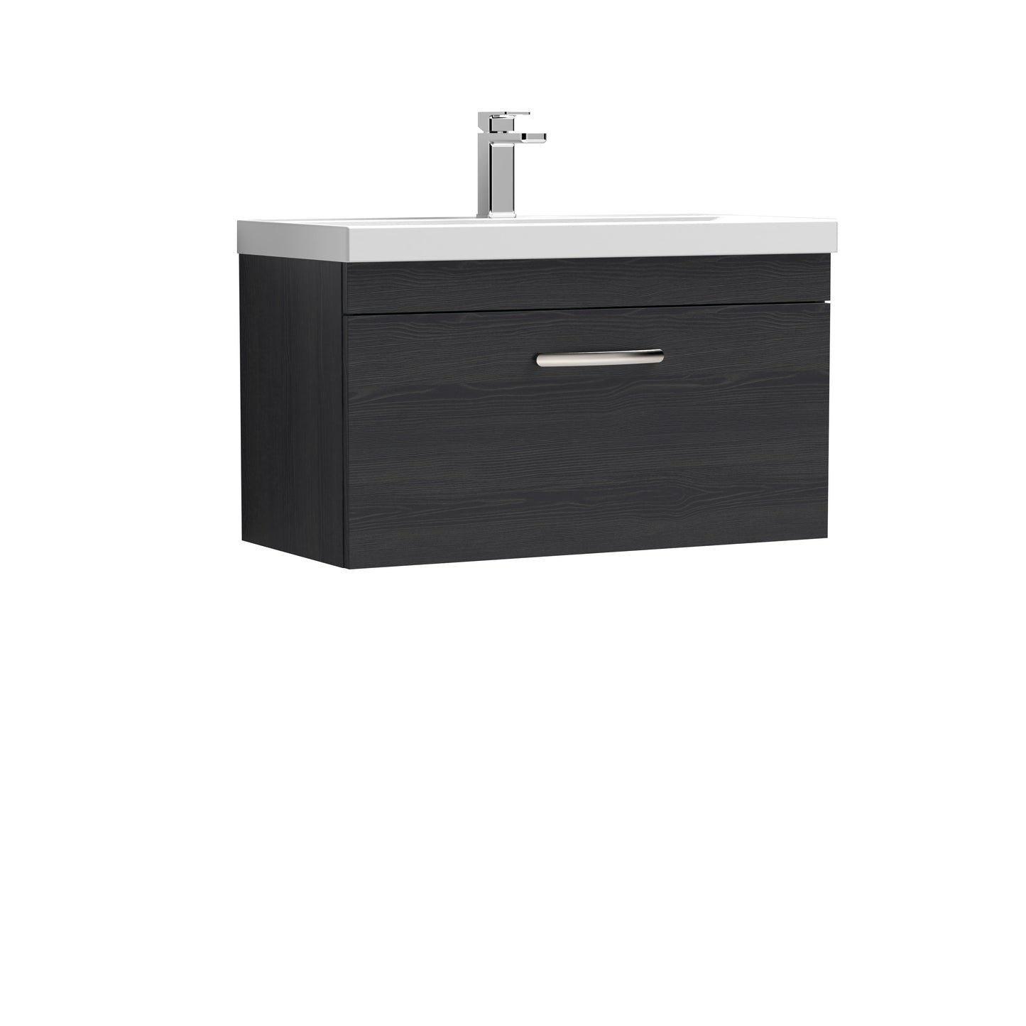 Athena 800mm Wall Hung Single Drawer Vanity Unit with Thin-Edge Basin by Nuie