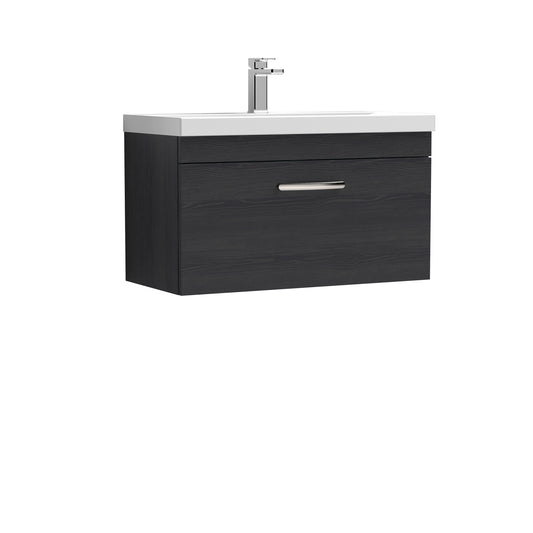 Athena 800mm Wall Hung Single Drawer Vanity Unit with Thin-Edge Basin by Nuie