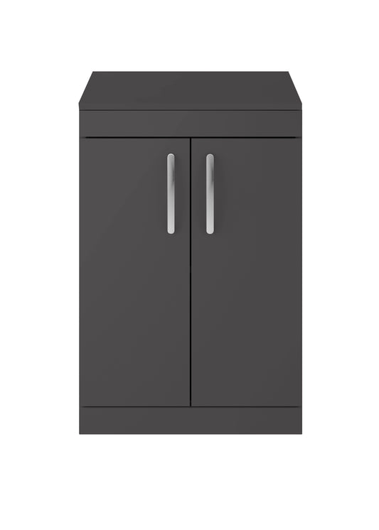 Nuie Athena 600mm Floor Standing 2 Door Vanity Unit With Worktop