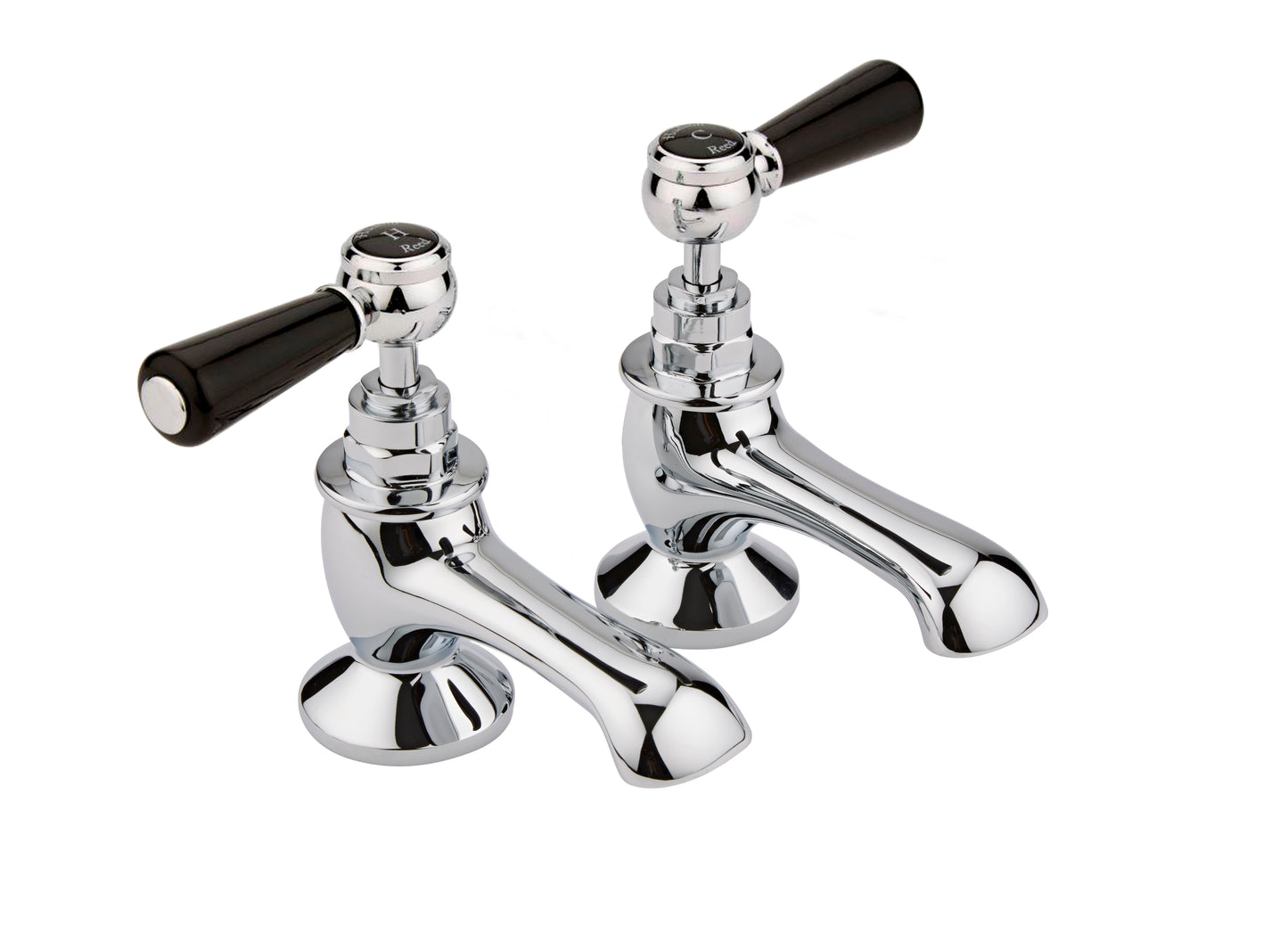 Black Topaz With Lever Handle Bath Taps