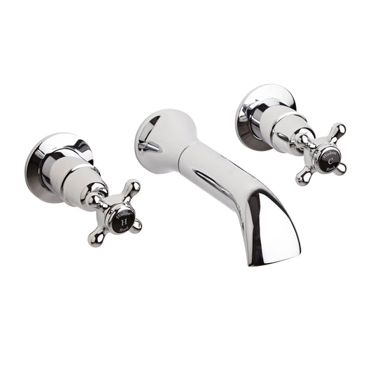 Black Topaz With Crosshead Handle Bath Spout