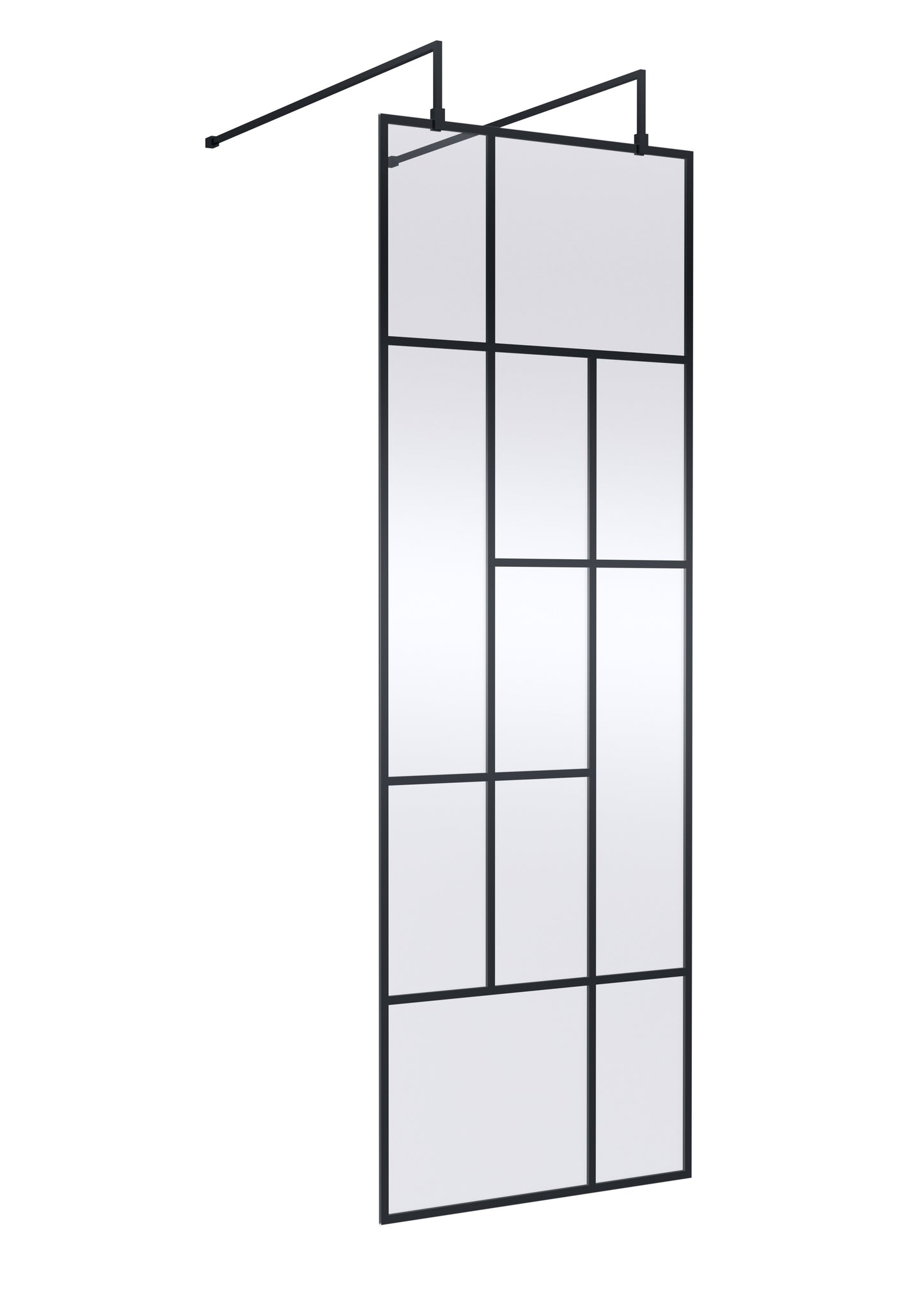 Abstract 700mm  Frame Wetroom Screen with Support Bars