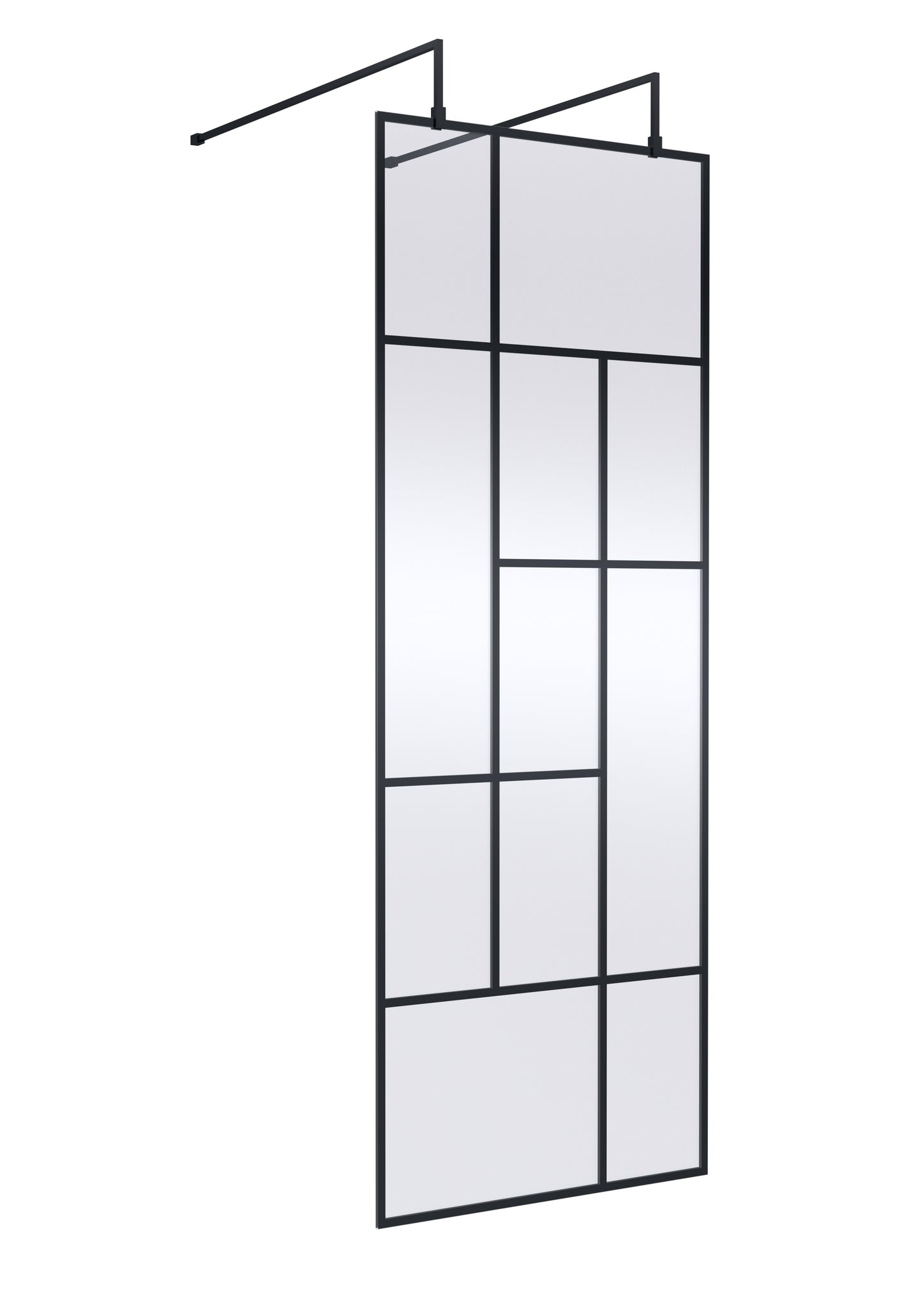 Abstract 760mm  Frame Wetroom Screen with Support Bars