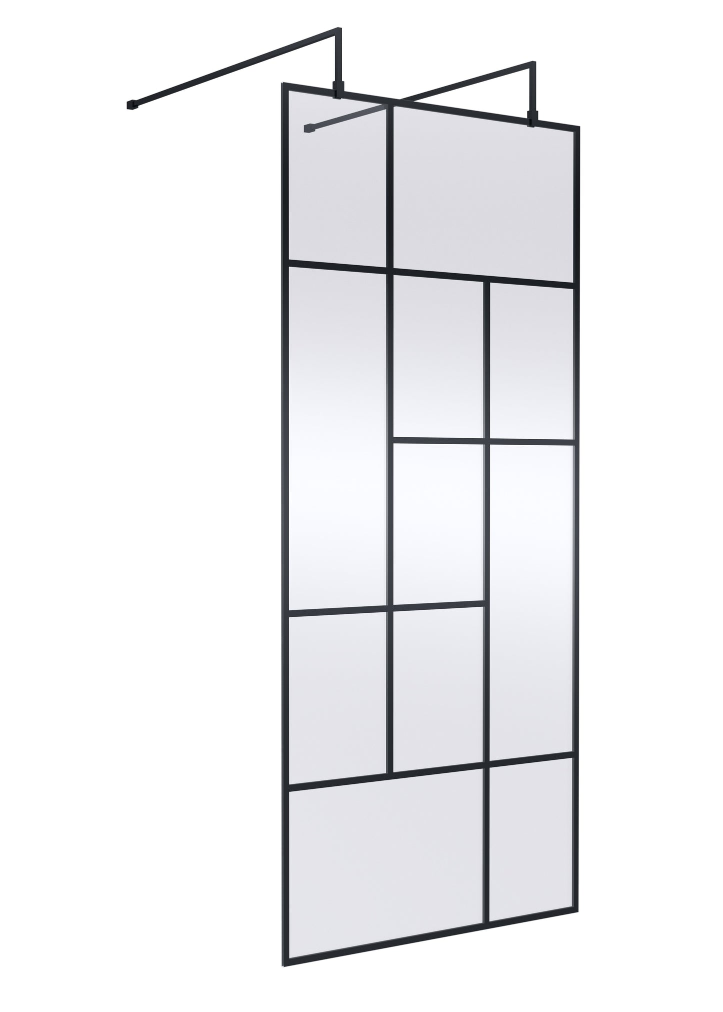 Abstract 900mm  Frame Wetroom Screen with Support Bars