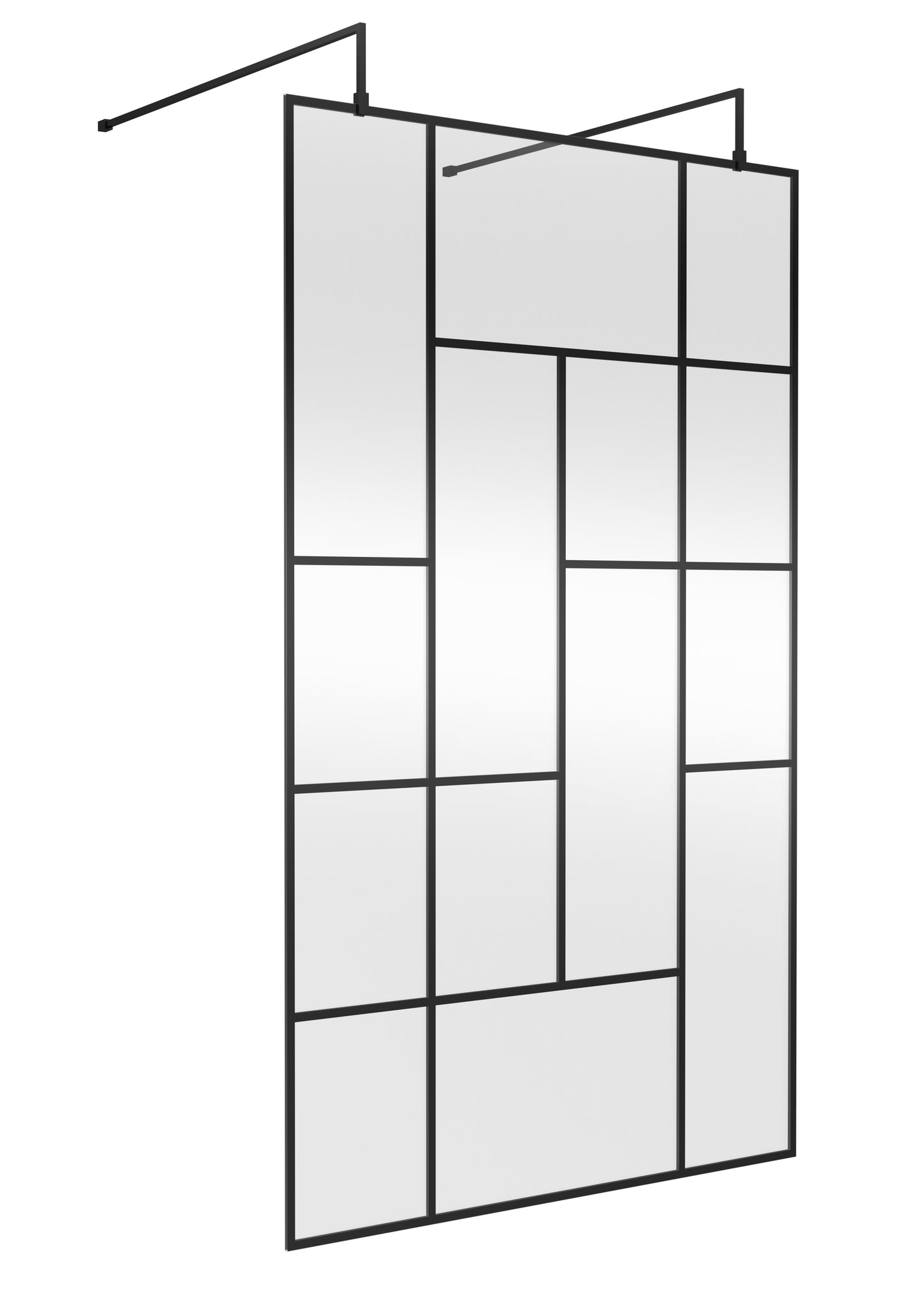 Abstract 1200mm  Frame Wetroom Screen with Support Bars