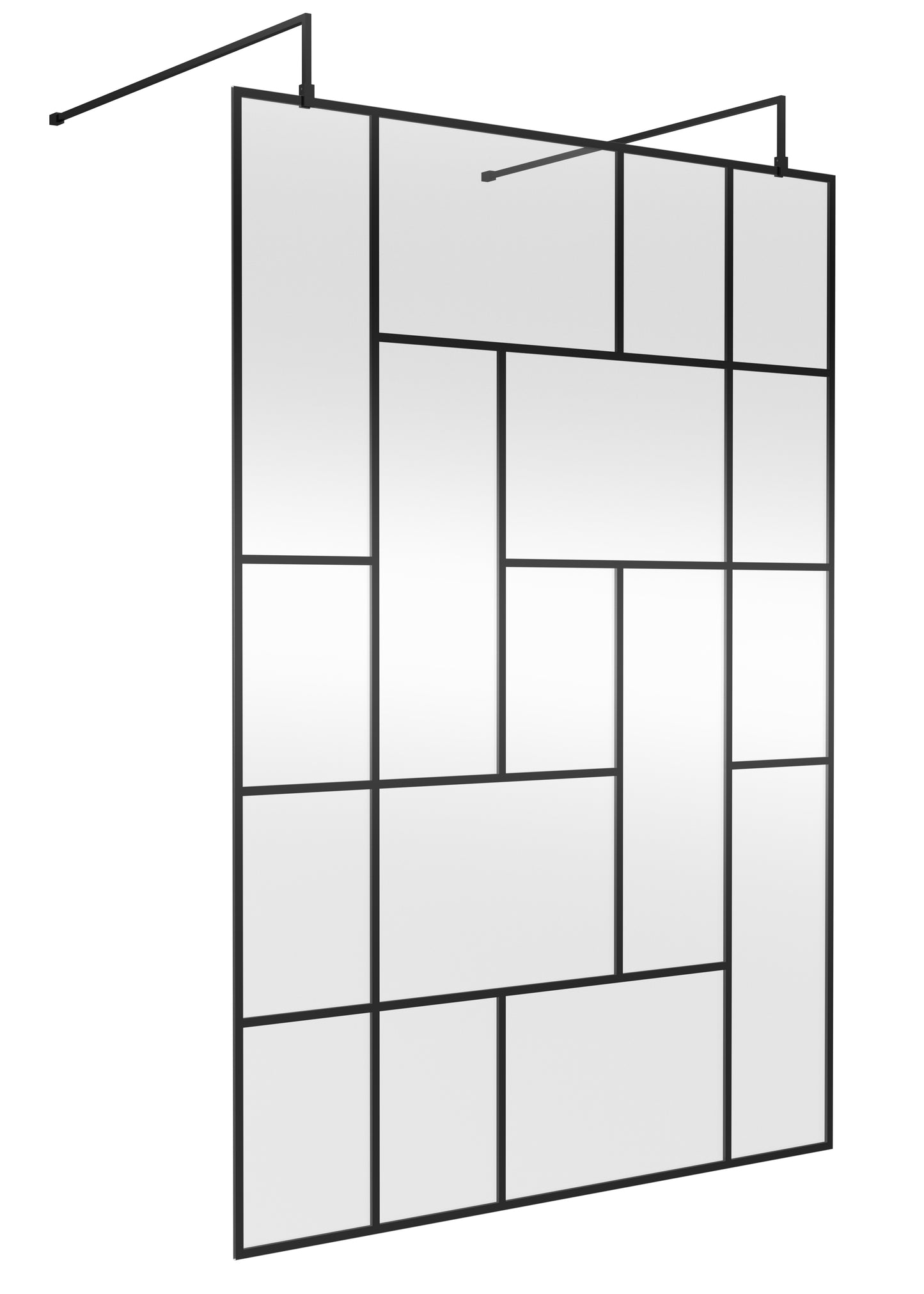 Abstract 1400mm  Frame Wetroom Screen with Support Bars
