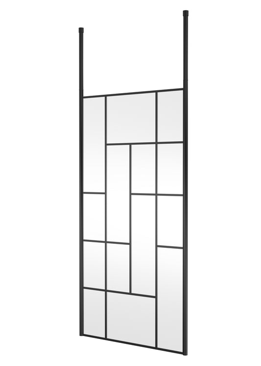 Abstract 1000mm  Frame Wetroom Screen with Ceiling Posts