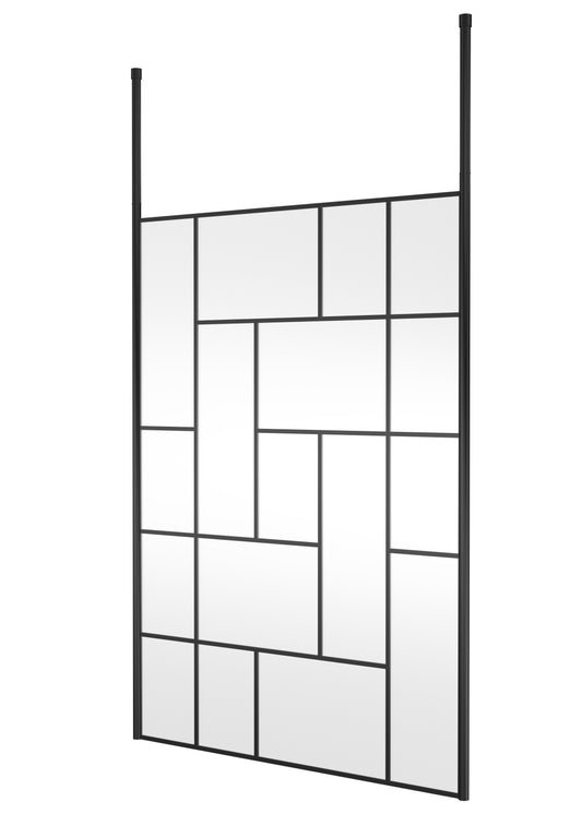 Abstract 1400mm  Frame Wetroom Screen with Ceiling Posts