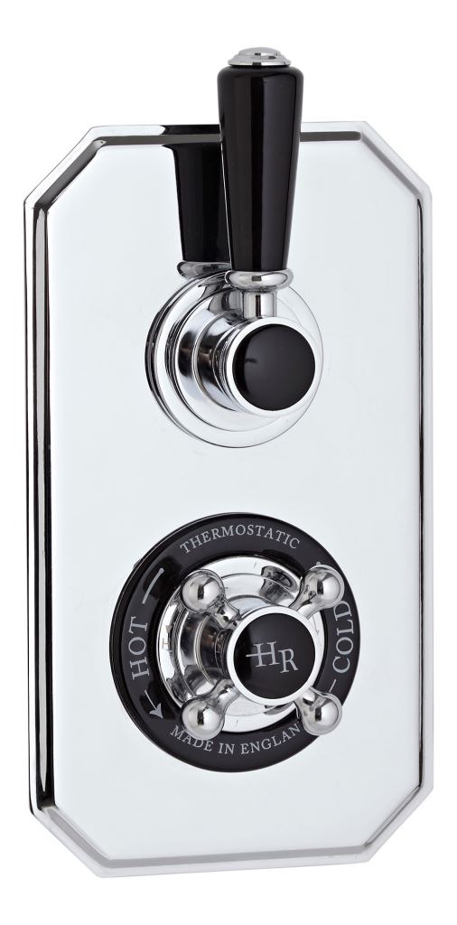 Black Topaz Twin Concealed Shower Valve