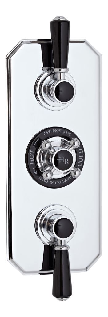 Black Topaz Triple Concealed Shower Valve With Diverter