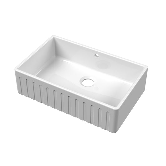 Butler Sink Fluted with Overflow 795mm x 500mm x 220mm