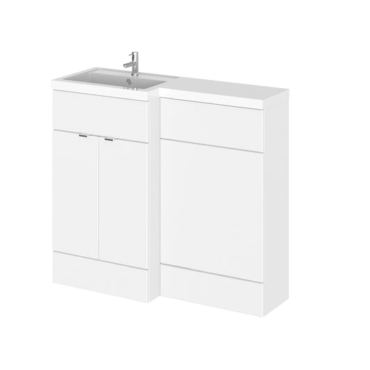 Hudson Reed Fusion 1005mm Left Hand Floor Standing 2 Door Vanity Basin & Toilet Combination With Handles