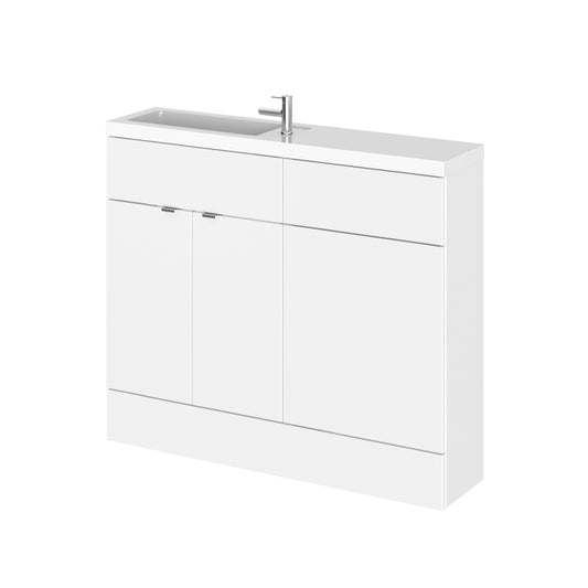 Hudson Reed Fusion Compact 1000mm Floor Standing 2 Door Vanity Unit & Toilet Combination With Handles