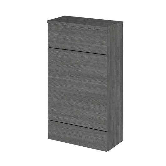 Hudson Reed Fusion 500mm Anthracite Woodgrain Floor Standing Toilet Unit with Coordinating Top