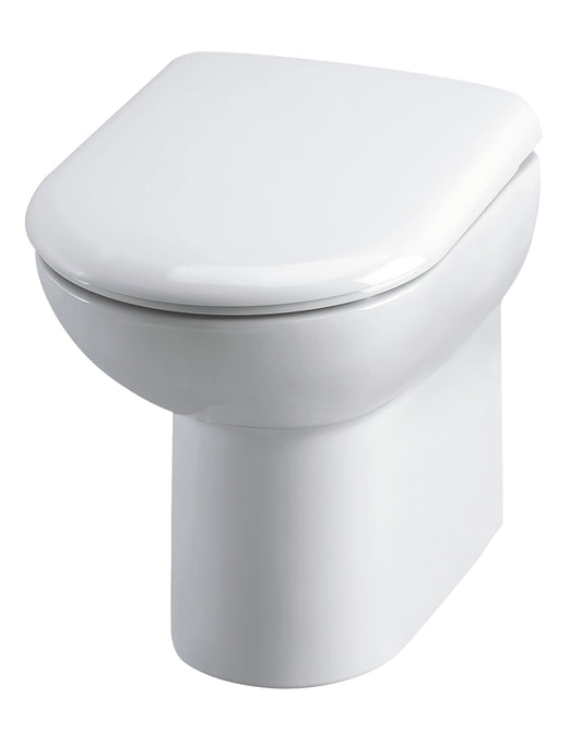 Hudson Reed Back To Wall Comfort Height Round Toilet Pan With Soft Close Seat
