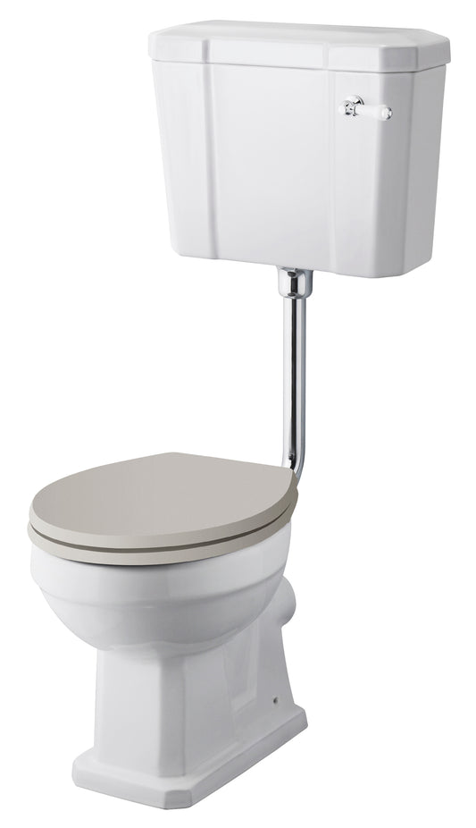 Hudson Reed Richmond Comfort Height Low Level Toilet Including Cistern, Flush Pipe & Seat