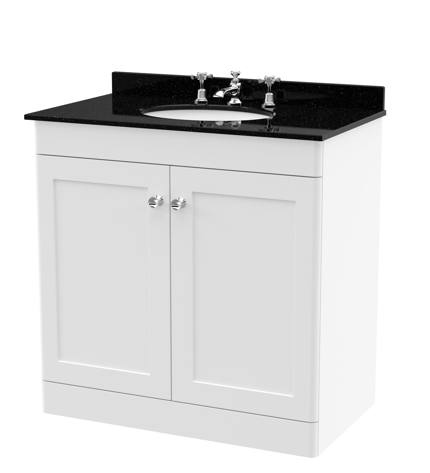 Classique 800mm Floor Standing Vanity Unit with Marble Top by Nuie