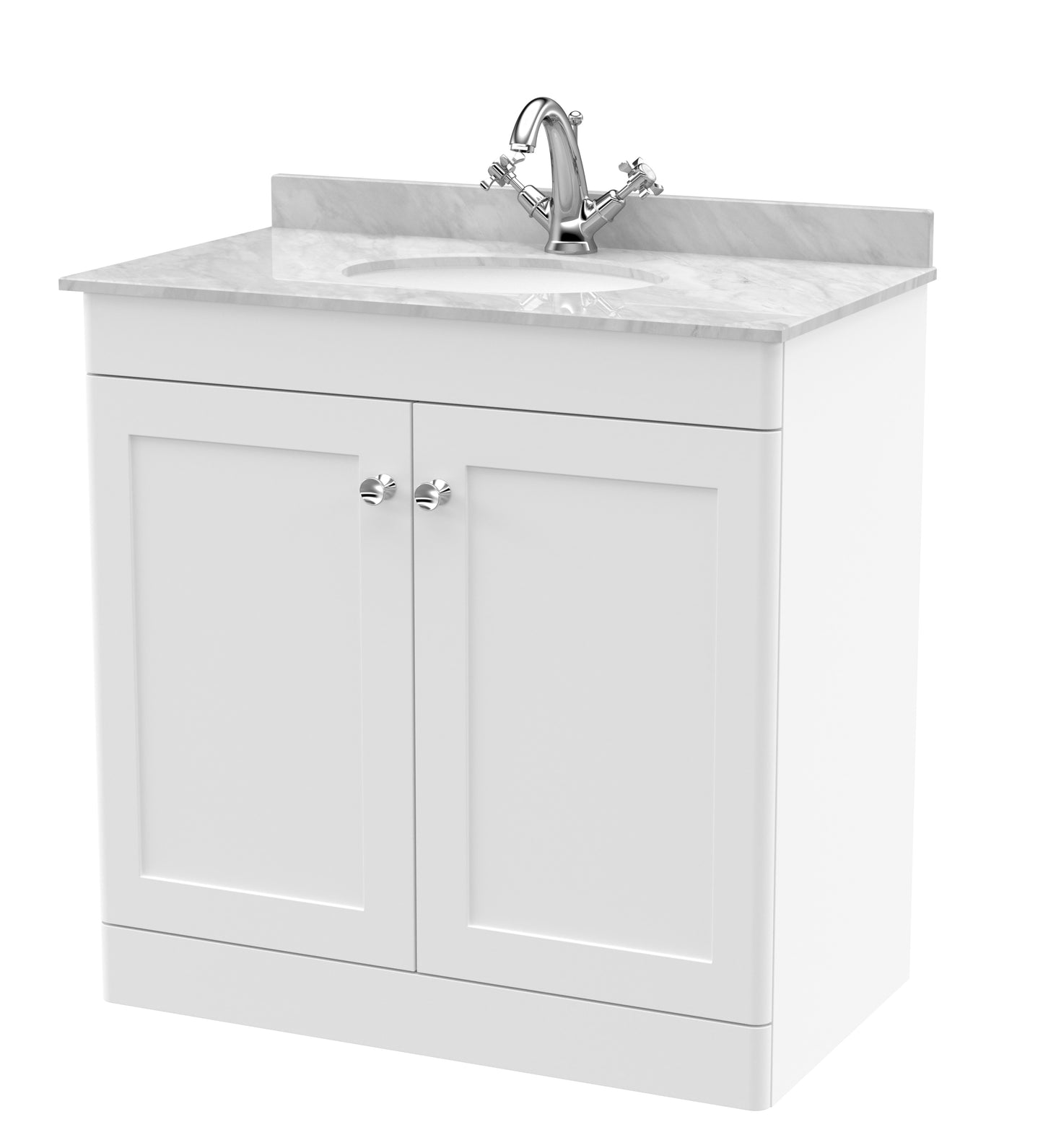 Classique 820mm Floor Standing 2 Door Vanity Unit for Bathroom by Nuie