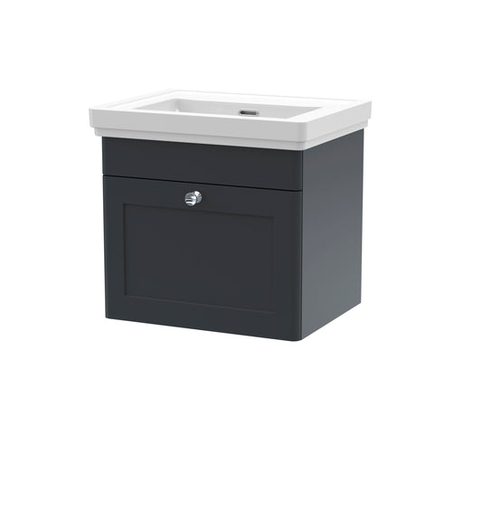 Classique 500mm Wall Hung 1 Drawer Vanity Unit by Nuie