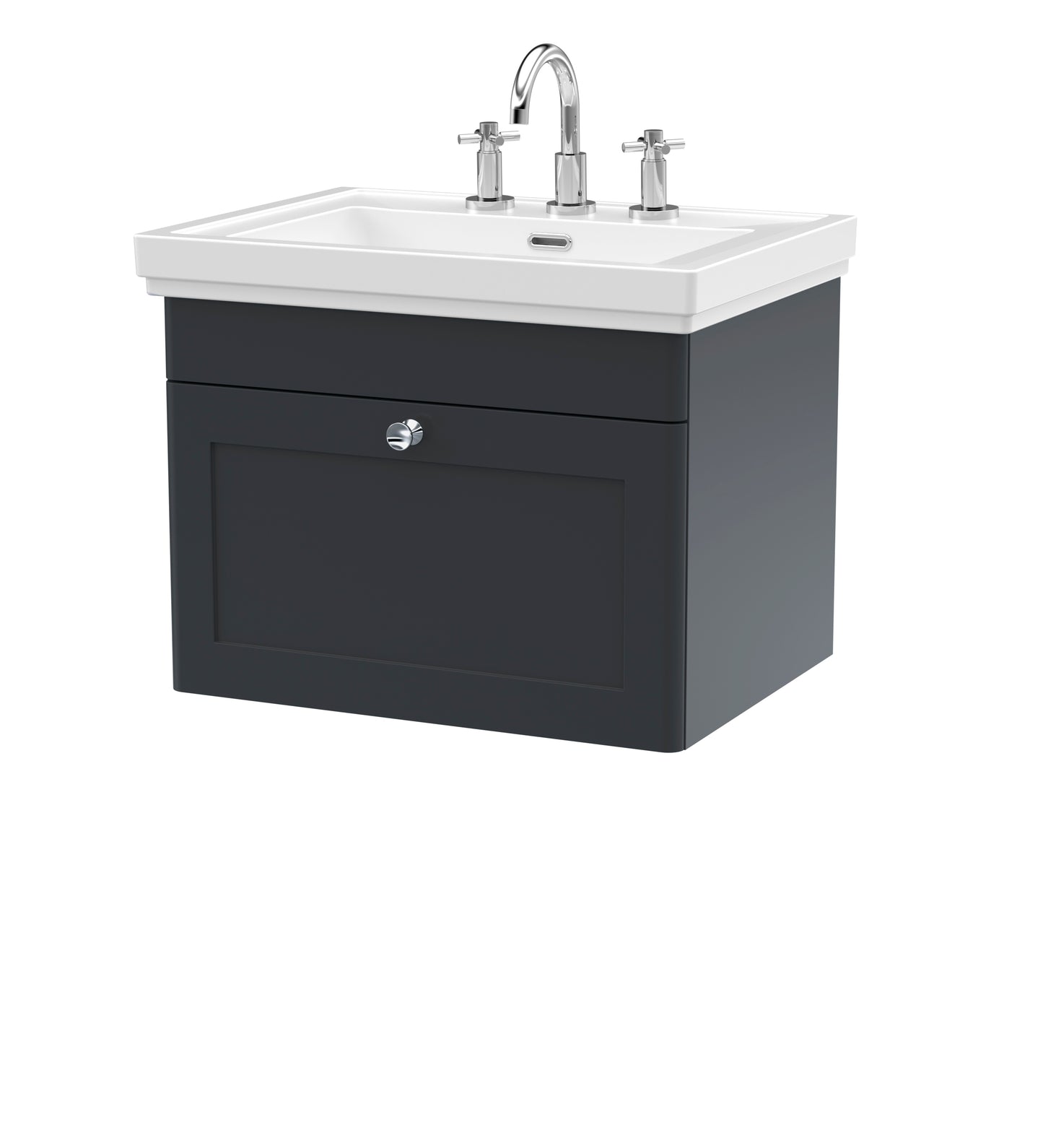 Classique 600mm Wall Hung 1 Drawer Vanity Unit by Nuie