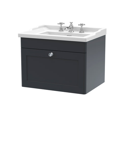 Classique 600mm Wall Hung 1 Drawer Vanity Unit by Nuie