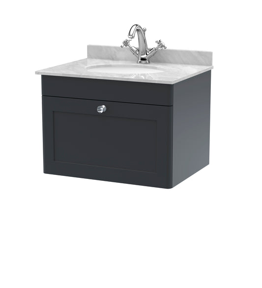 Classique 620mm Wall Hung 1 Drawer Vanity Unit by Nuie