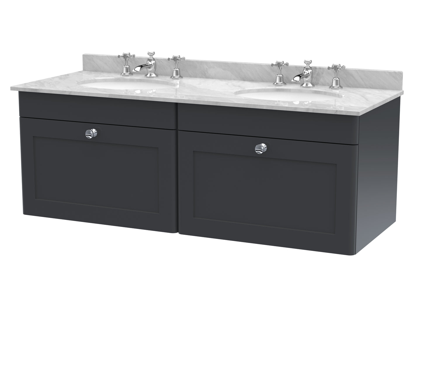 Classique 1200mm Wall Hung 2 Drawer Vanity Unit by Nuie