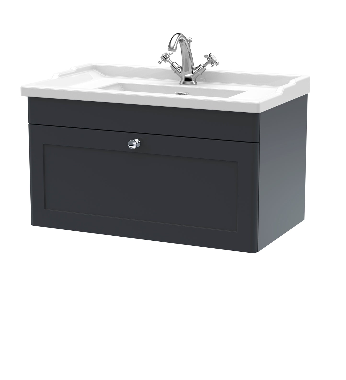 Classique 800mm Wall Hung Single Drawer Vanity Unit by Nuie