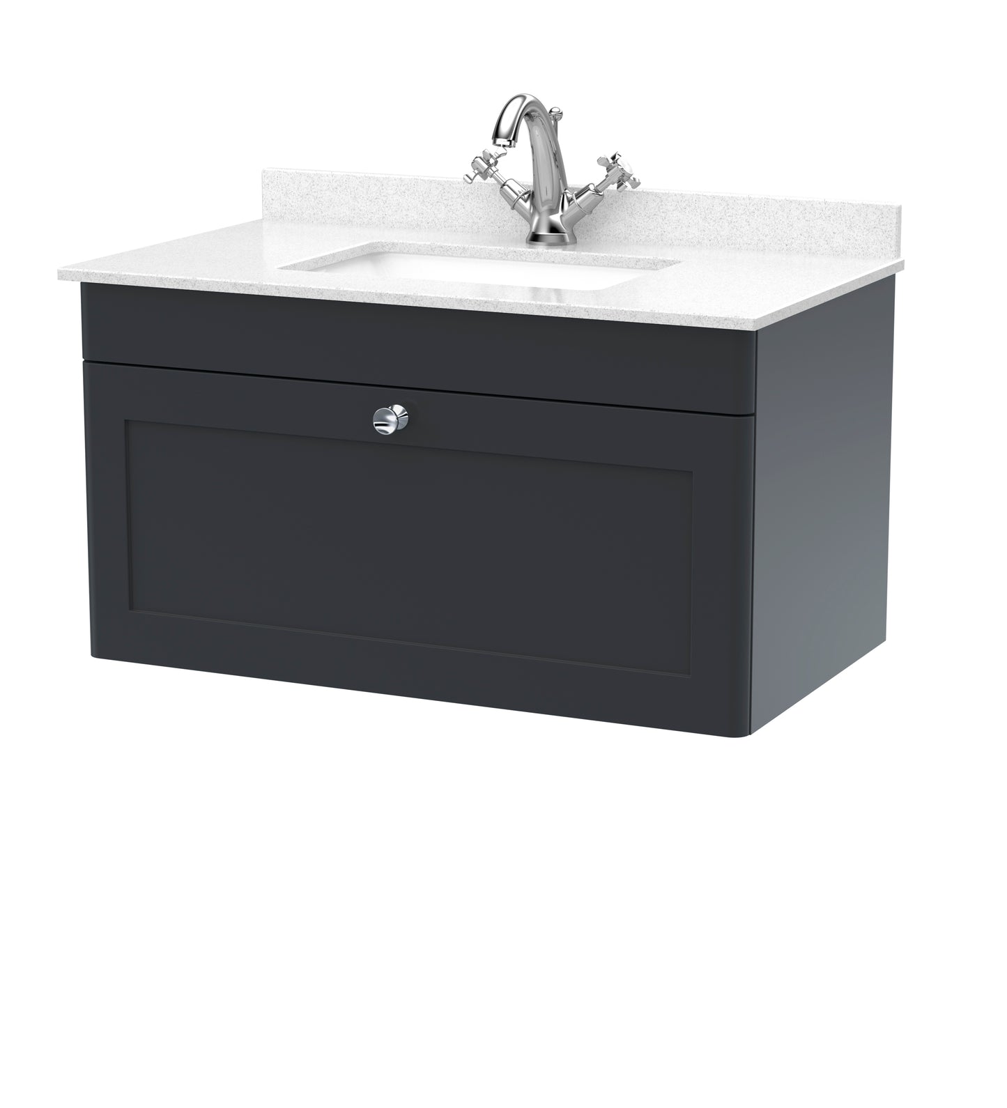 Classique 800mm Wall Hung 1 Drawer Vanity Unit by Nuie