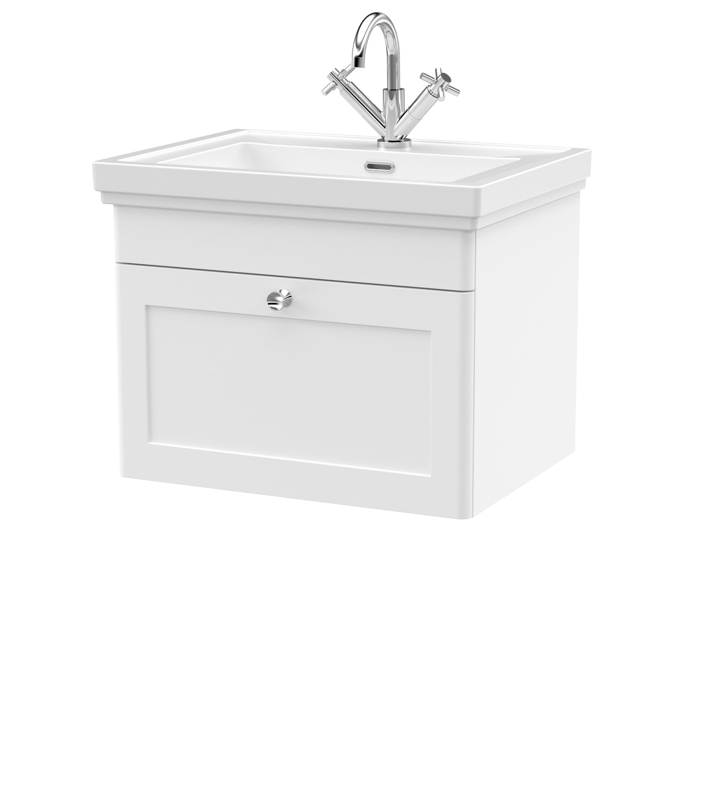 Classique 600mm Wall Hung 1 Drawer Vanity Unit by Nuie