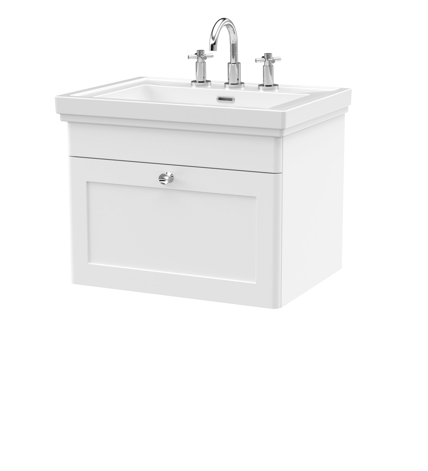 Classique 600mm Wall Hung 1 Drawer Vanity Unit by Nuie