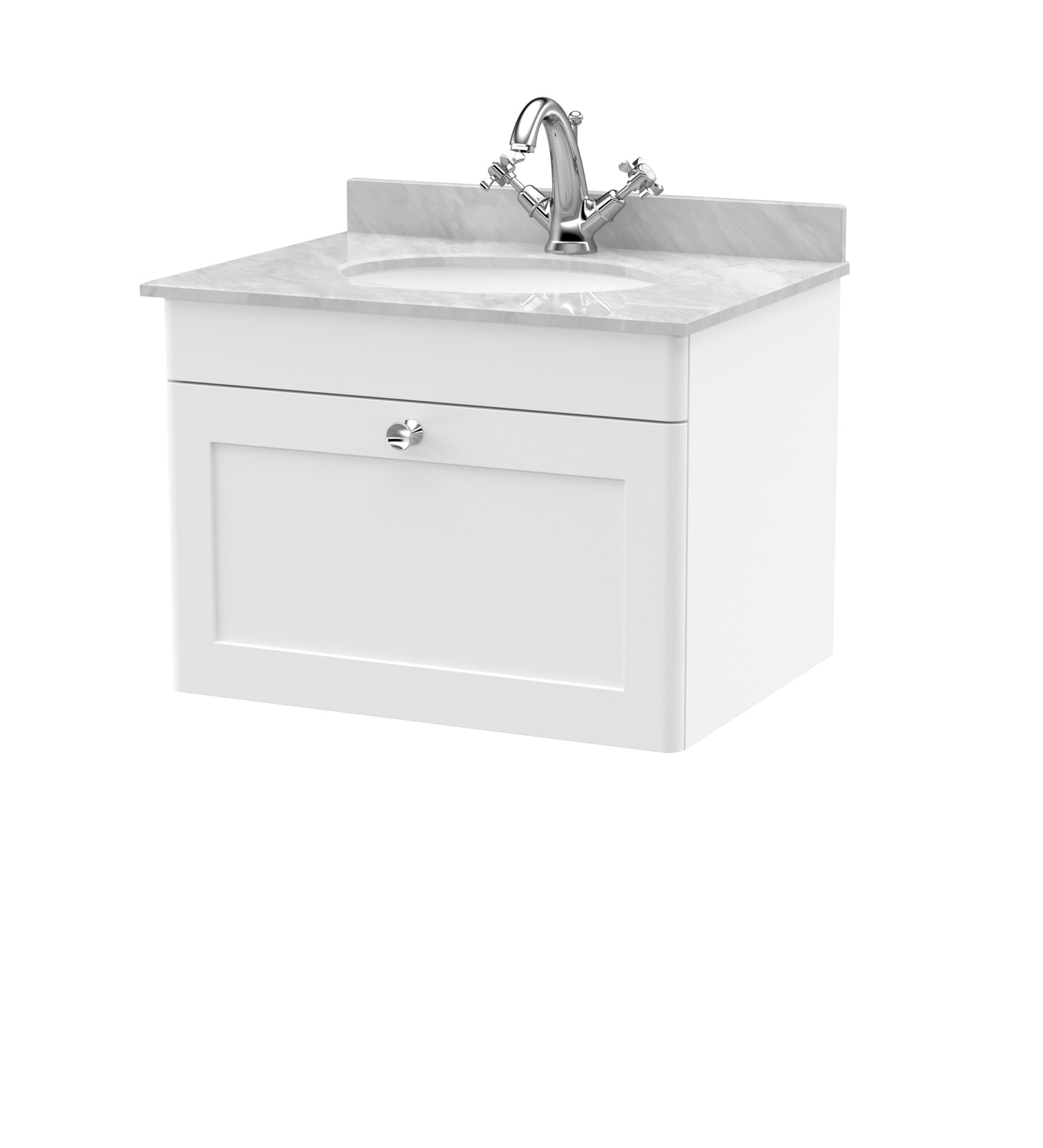 Classique 620mm Wall Hung 1 Drawer Vanity Unit by Nuie