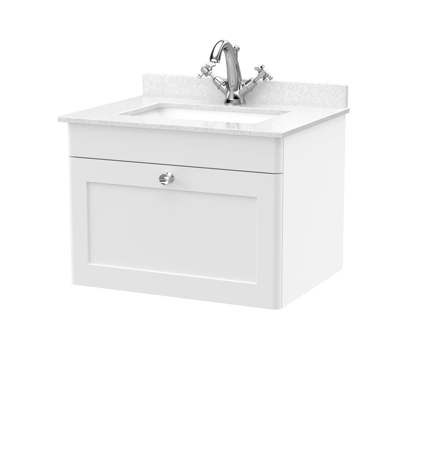 Classique 600mm Wall Hung 1 Drawer Vanity Unit by Nuie