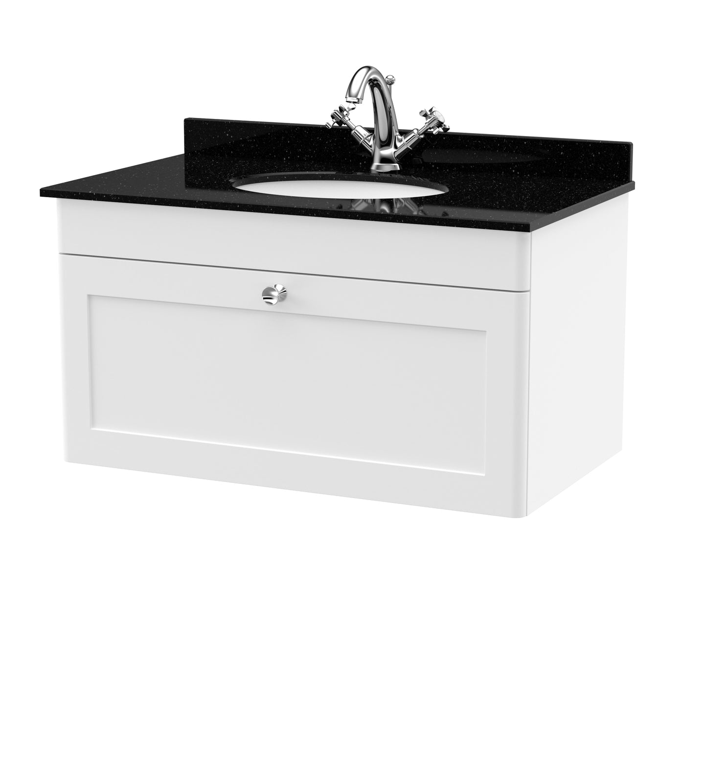 Classique 820mm Wall Hung Vanity Unit with Marble Top by Nuie