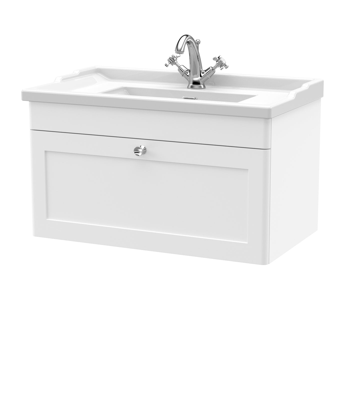 Classique 800mm Wall Hung Single Drawer Vanity Unit by Nuie