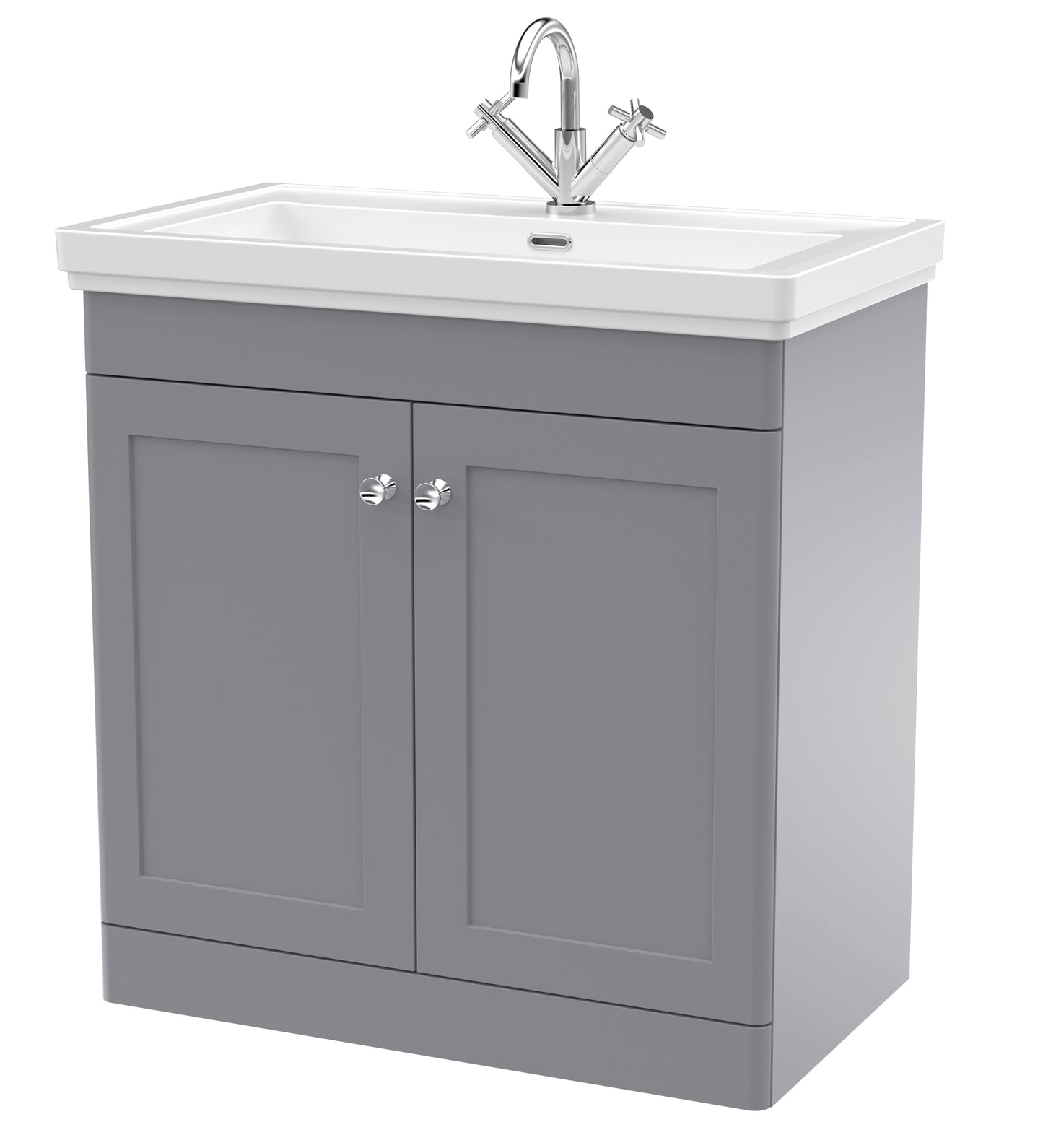 Classique 800mm Floor Standing 2 Door Vanity Basin Unit by Nuie