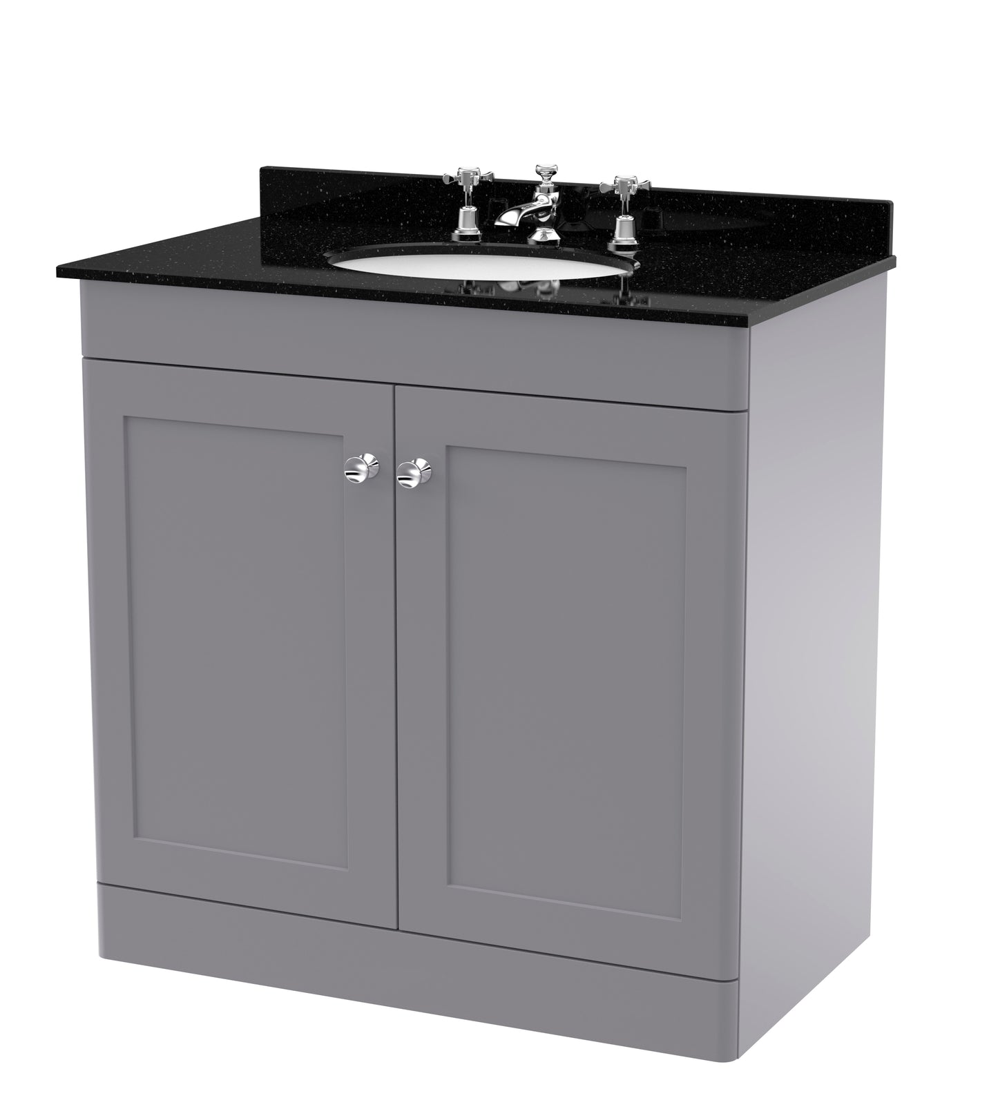 Classique 800mm Floor Standing Vanity Unit with Marble Top by Nuie