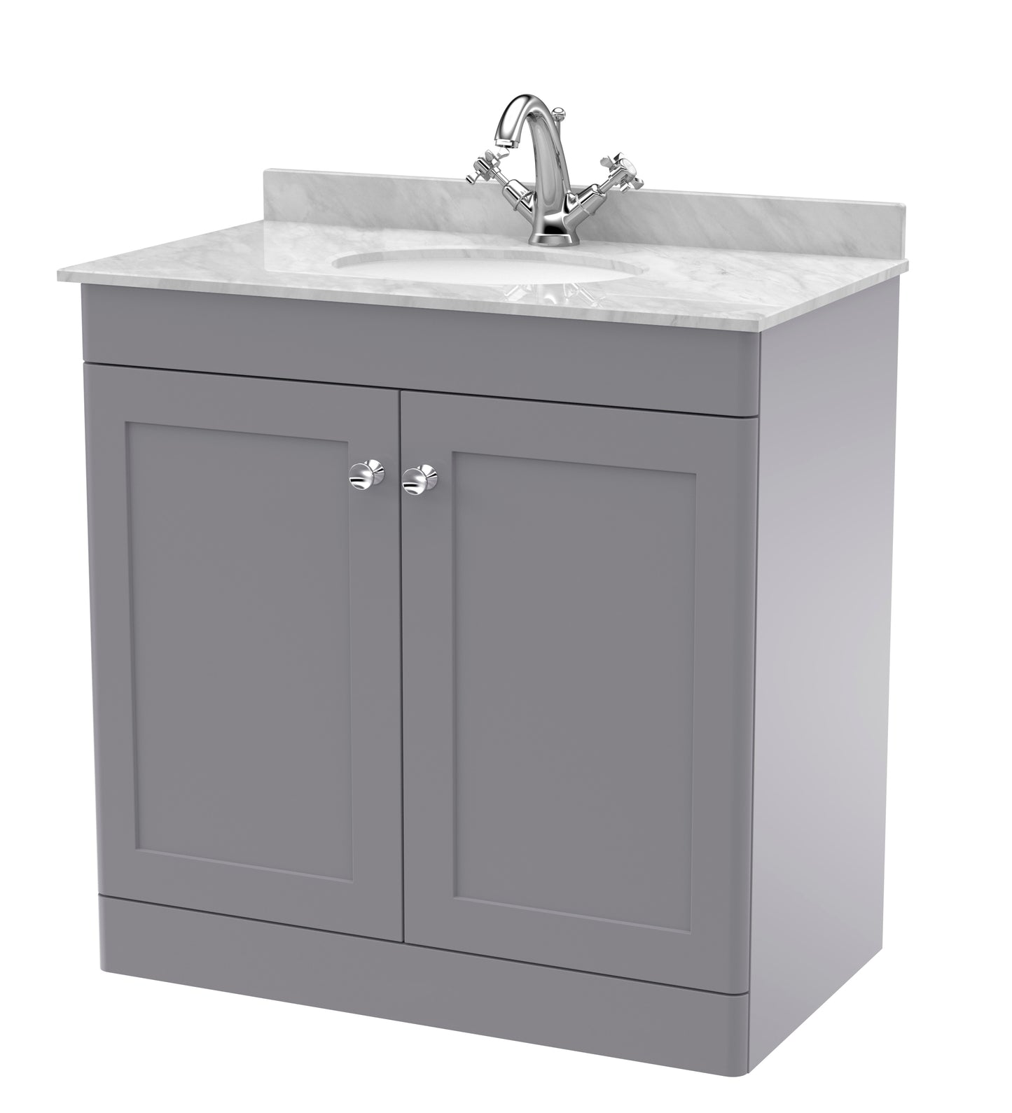 Classique 820mm Floor Standing 2 Door Vanity Unit for Bathroom by Nuie